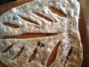 Przygotowanie chlebka Fougasse